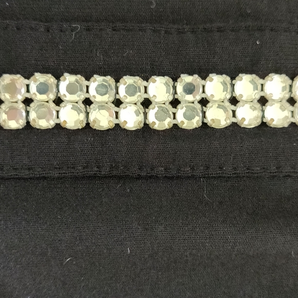 Christinaeffe Black Rhinestones decorated top - Picture 6 of 8